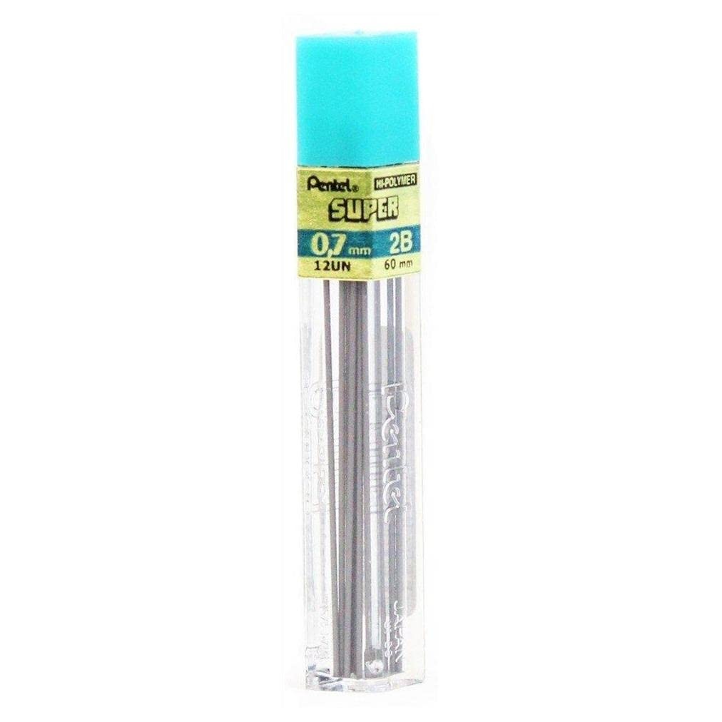 Pentel Hi-Polymer Lead 0.7 mm Medium 2B Black PEN502B