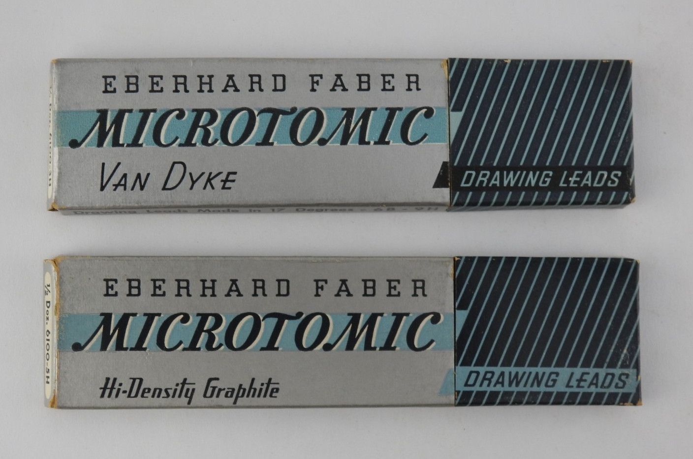 2 Eberhard Faber Microtomic Van Dyke Drawing Leads Vintage Hi Density Graphite