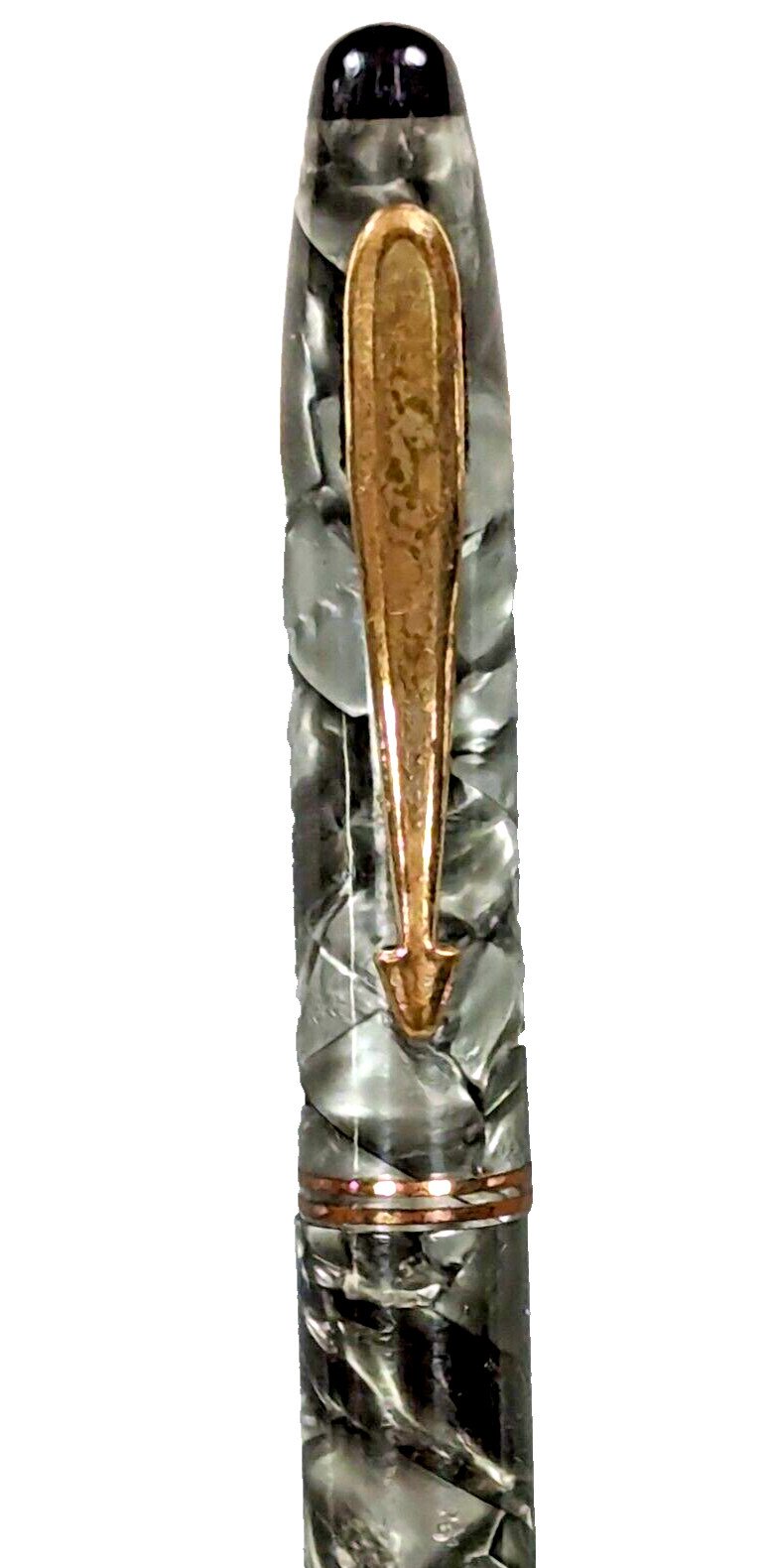 Vintage RARE Parker Gray/Green/Black Mother Of Pearl Mechanical Pencil-Untested