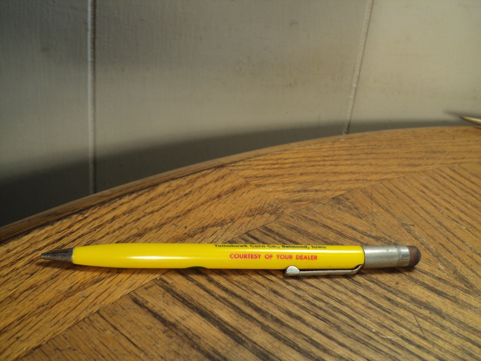 Vintage Scripto Mechanical Pencil Tomahawk-Clarke-Carlson Corn Combine Research