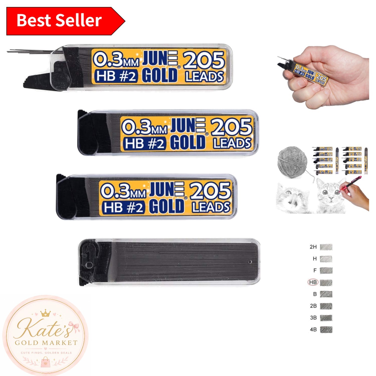 Extra Fine 0.3 mm HB Graphite Lead Refill Pack – 820 Pieces with Dispensers
