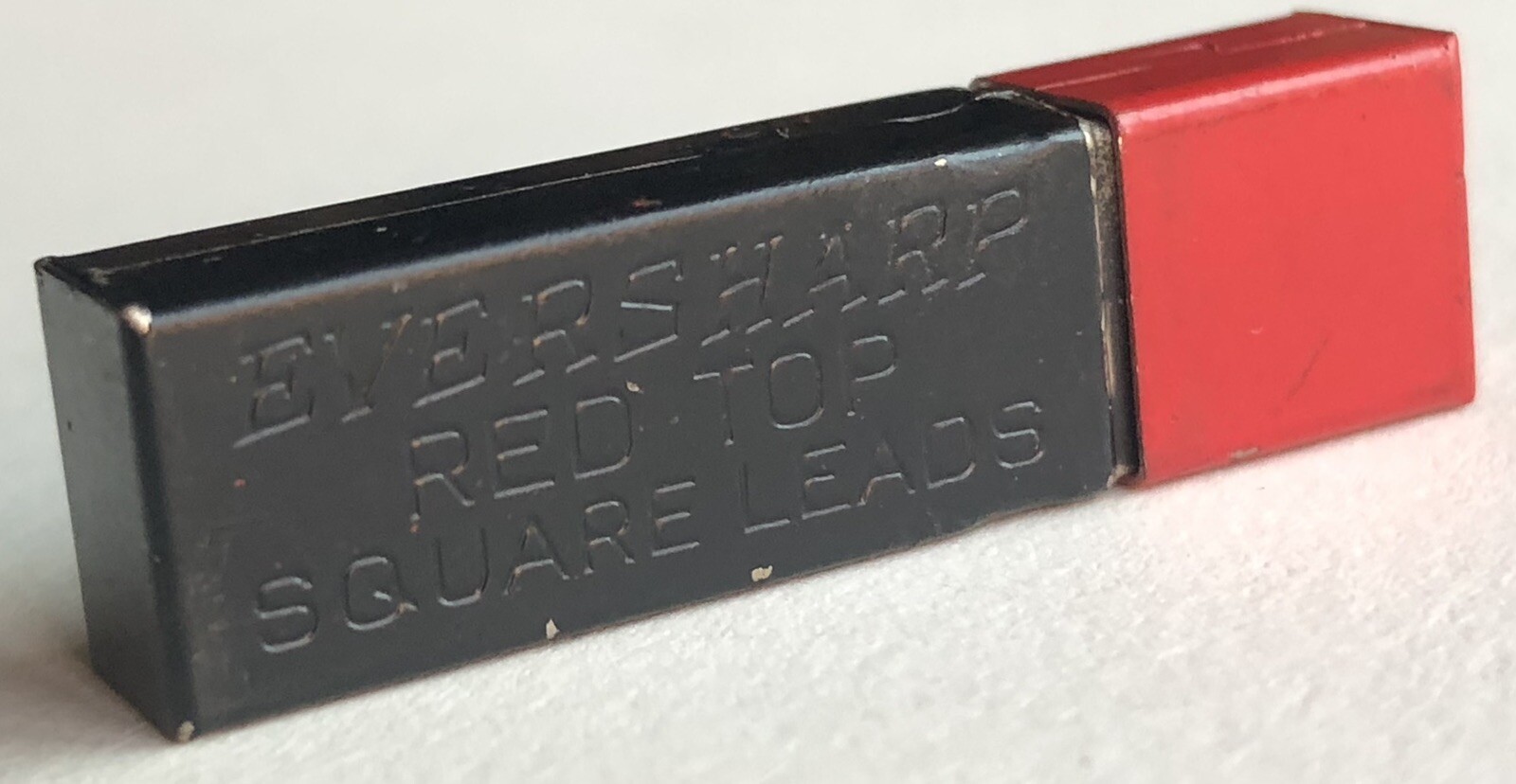 Vintage EVERSHARP Mechanical Pencil Lead 2H Black Square 1.18mm Metal 18pk USA