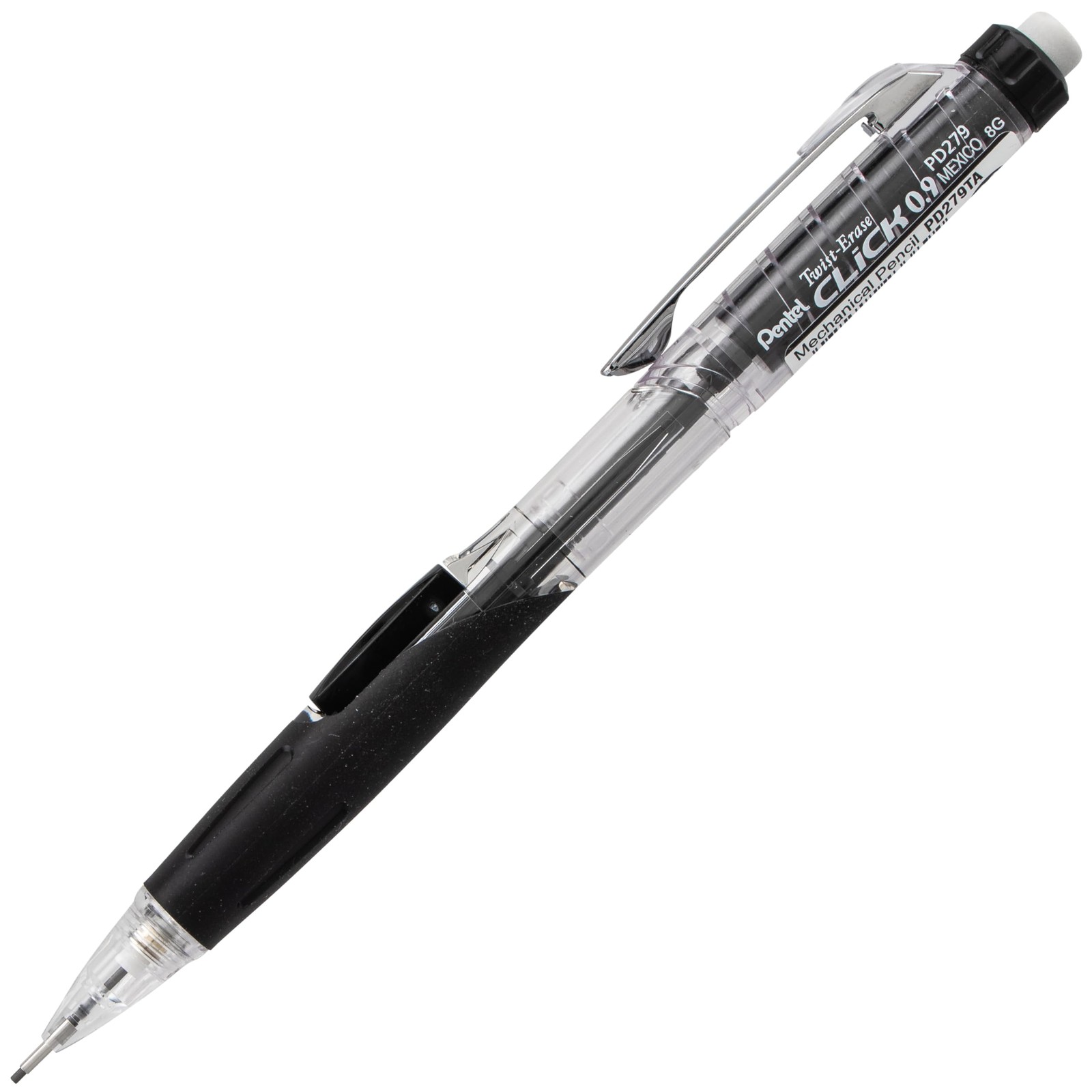 Pentel Twist-Erase Click Mechanical Pencil, (0.9mm), 0.9mm, Black and Red