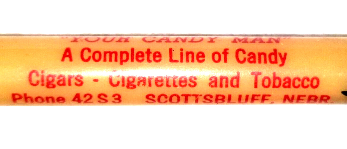 “Billy Madden*YOUR CANDY MAN*Phone 42 S 3*Scottsbluff, Nebr.” Working Pencil