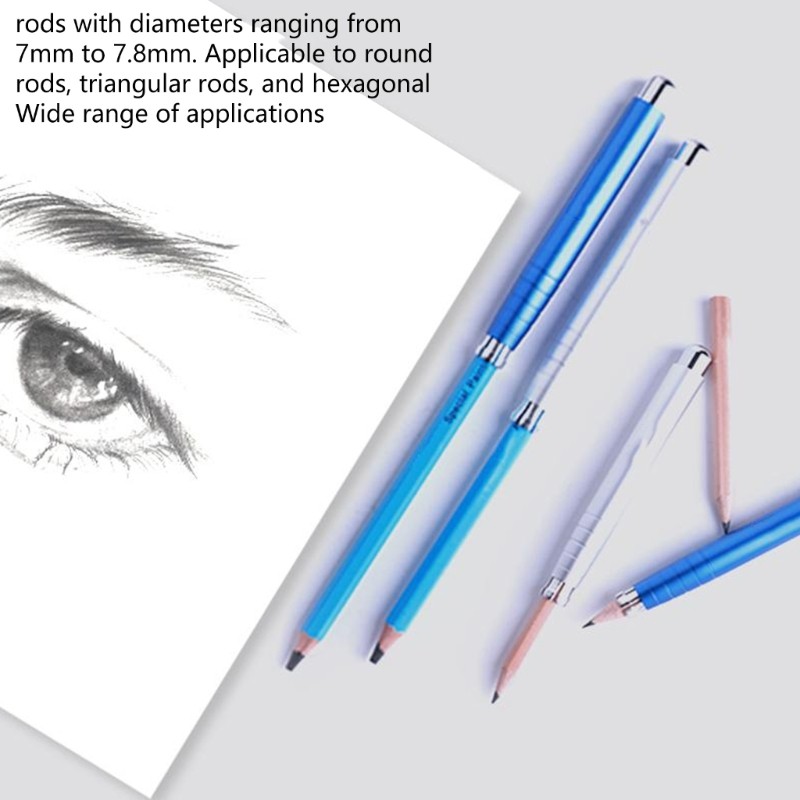 2Pcs Ergonomic Pencil Extender Metal Pencil Holder for 7MM-7.8MM Diameter Pencil