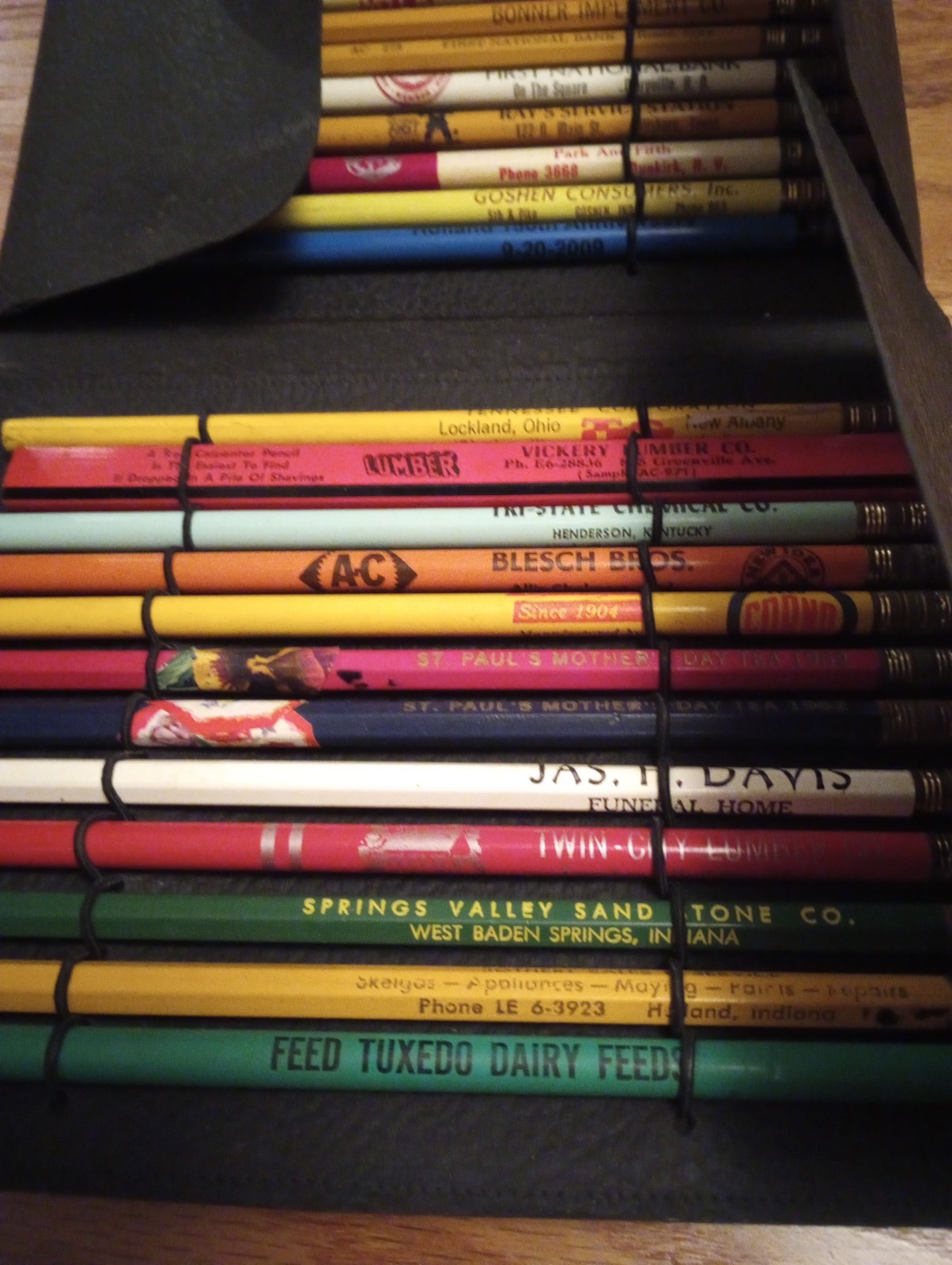 24 UNUSED Salesmans Sample Advertising Pencils In Case Allis Chalmers Holland IN