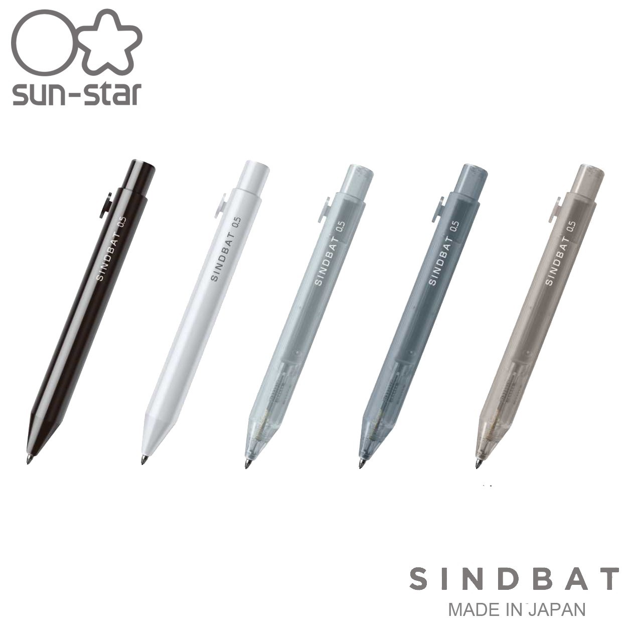 SUN-STAR SINDBAT Mechanical Pencil 0.5mm with 40 Refills Made in Japan