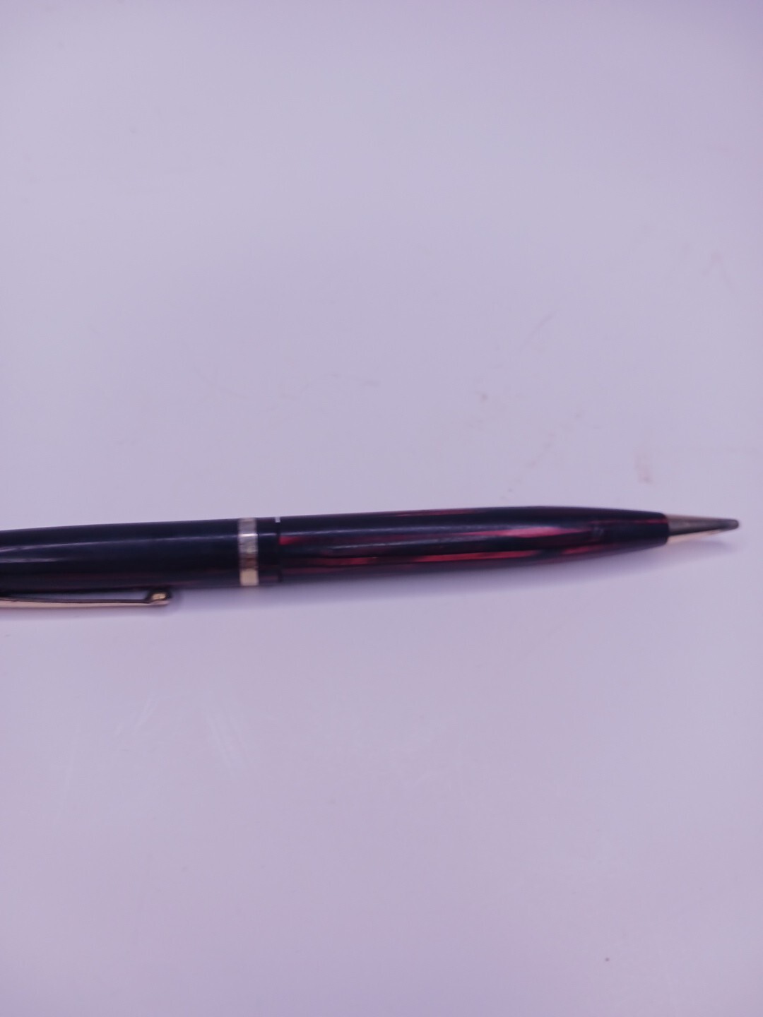 Vtg Sheaffer Balance 400 Mechanical Twist Pencil Carmine Red Striated