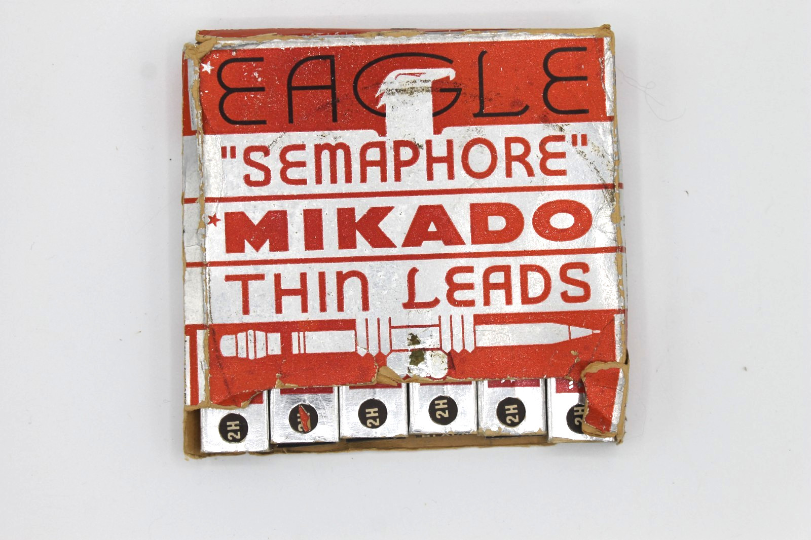 Vintage Eagle Mikado Semaphore Thin Leads 2H – In Original Box (71 Leads Total)