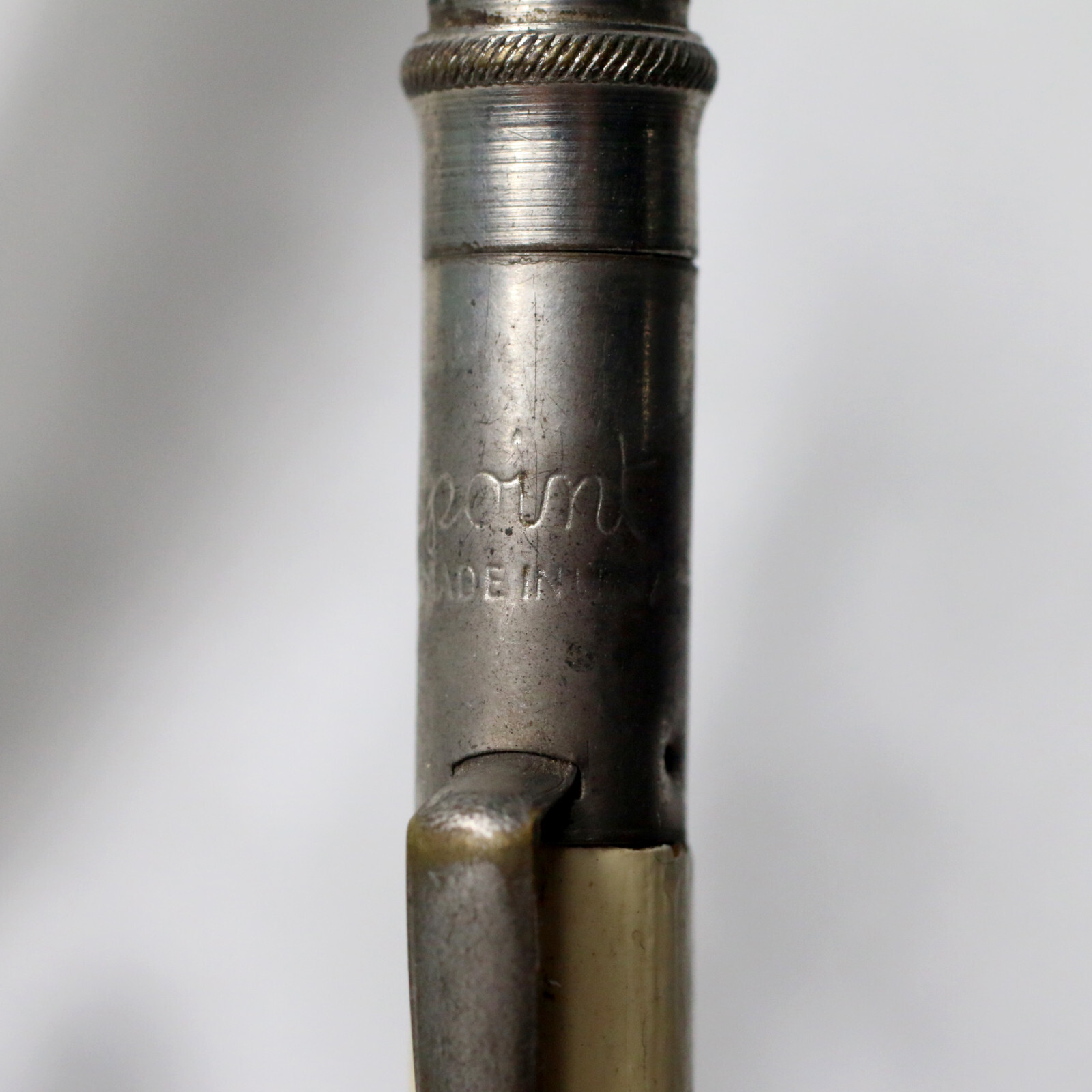 VTG 1930s RediPoint White Celluloid National Broom Advertising Mechanical Pencil