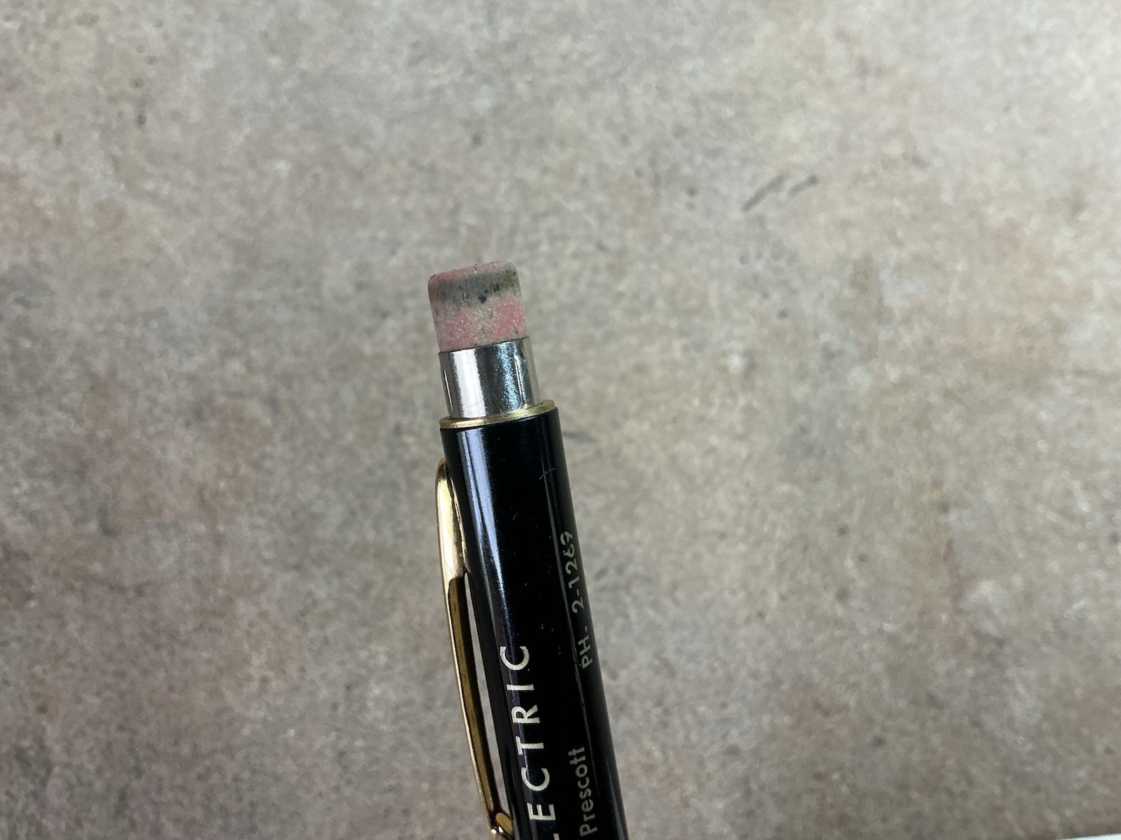 Vtg Ad Mechanical Pencil 8 Ball Cap, City Electric Ann Arbor Old Mail Tube 6¢