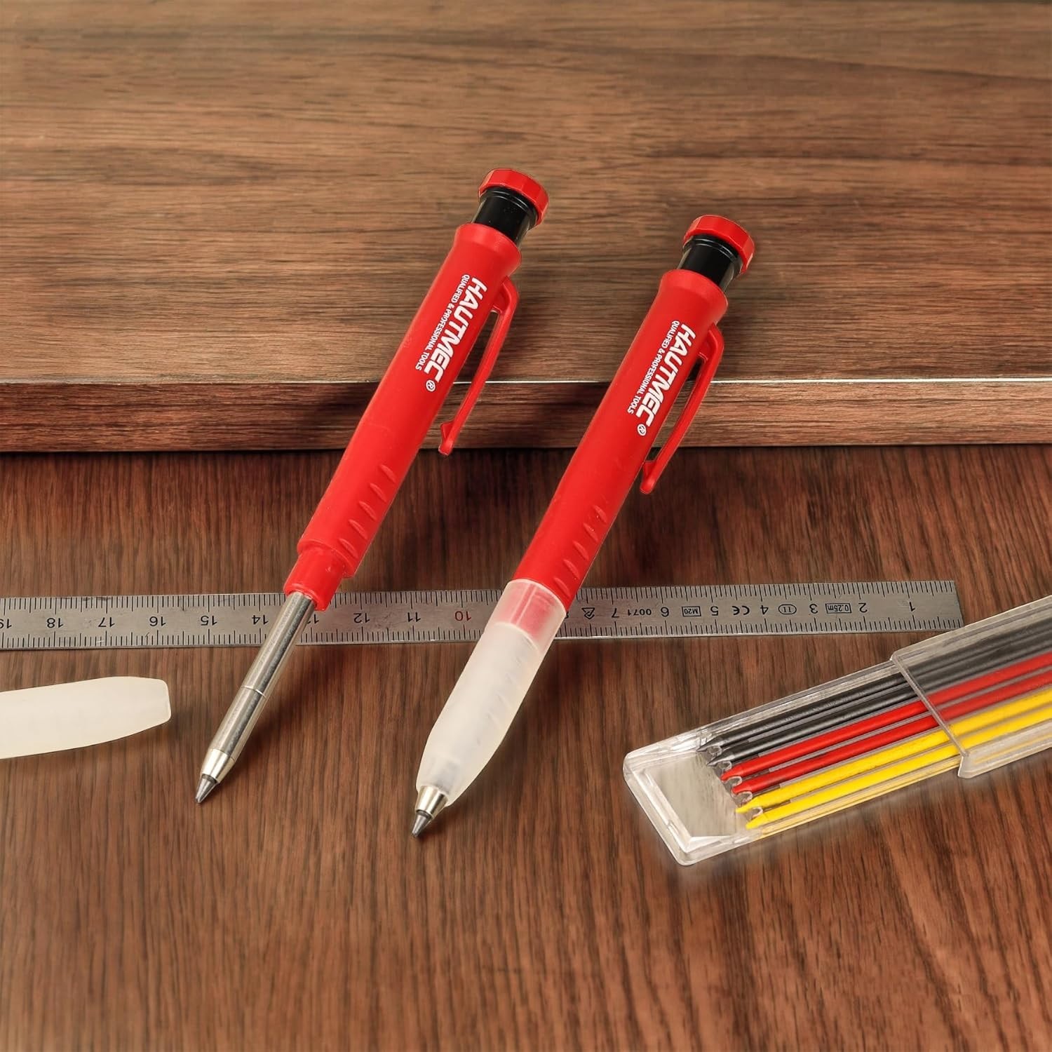 Construction Pencil, Mechanical Carpenter Pencils with 7 Lead Refills, 2.8mm …
