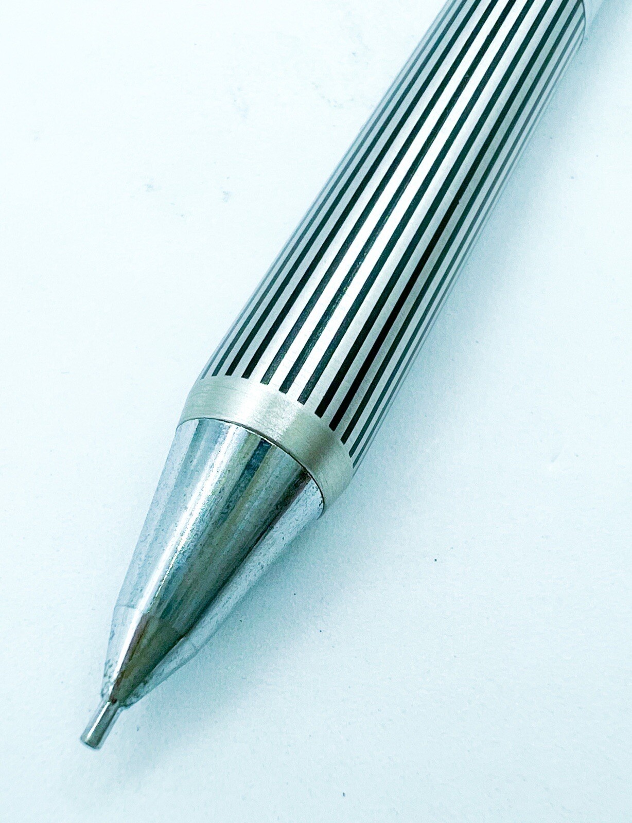 Kokuyo Mechanical Pencil PS-3-1 Silver Black Stripes Side Knock 0.5 mm