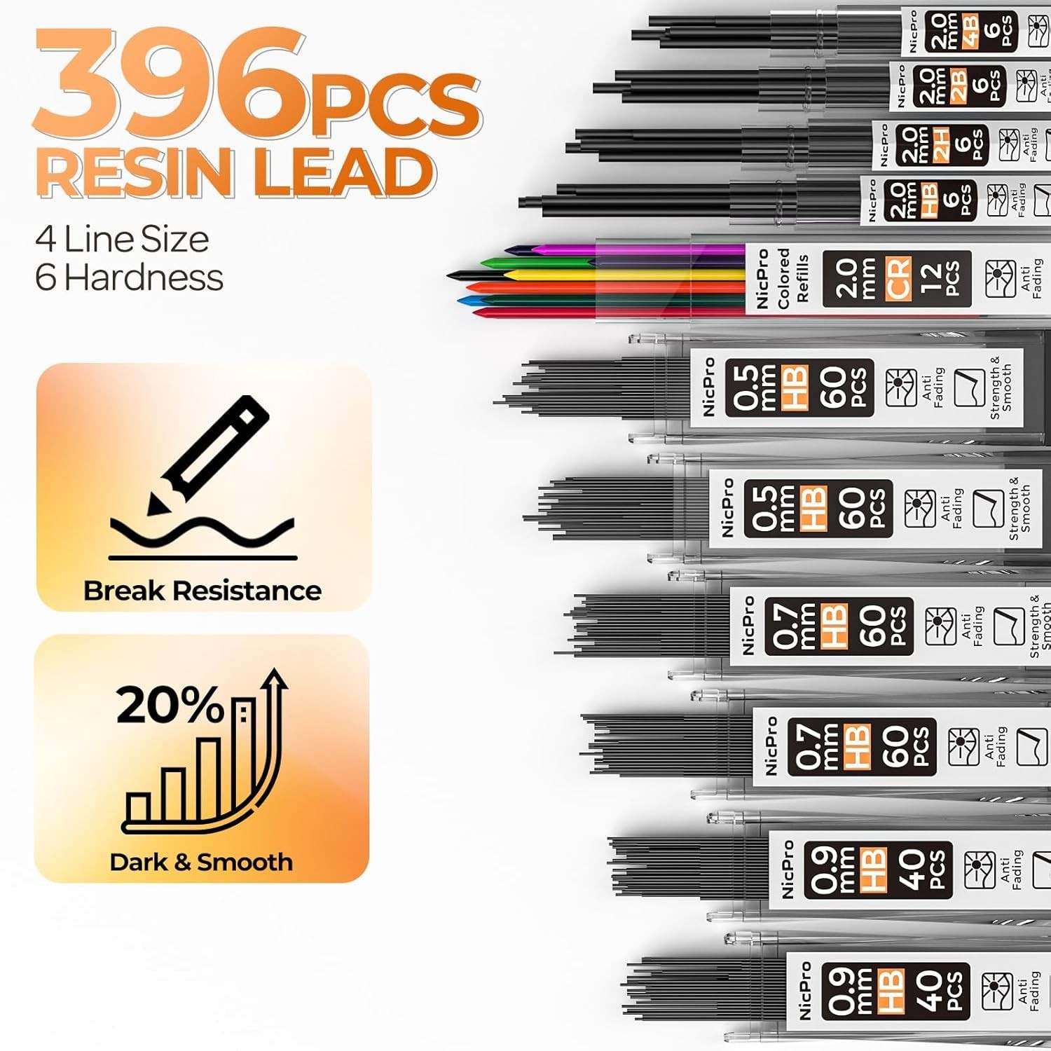 Black Metal Drafting Pencil Set – 22PCS with Ergonomic Grip & 4 Hardness Levels