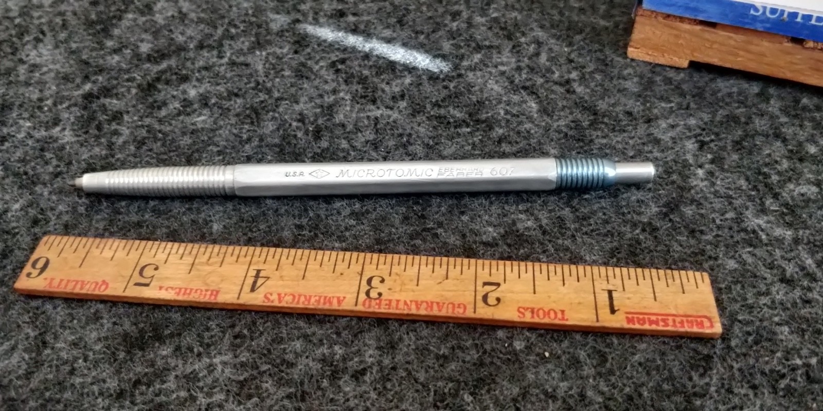 Vintage Eberhard Faber Microtomic 607 Mechanical Pencil Metal USA