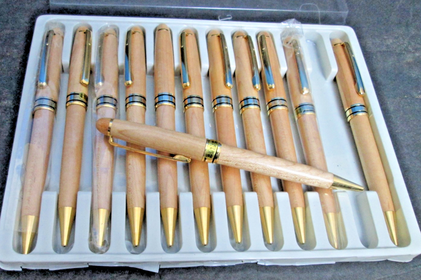 12 Quality Maple Wood Mechanical Pencils for Retail or Personalization B2