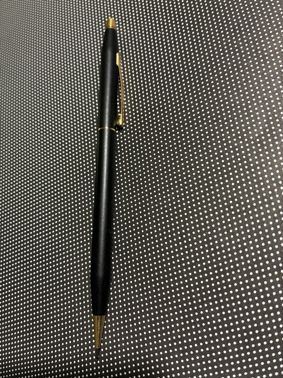 Vtg Cross Century Classic Twist Mechanical Pencil Matte Black & 23K Gold Plated