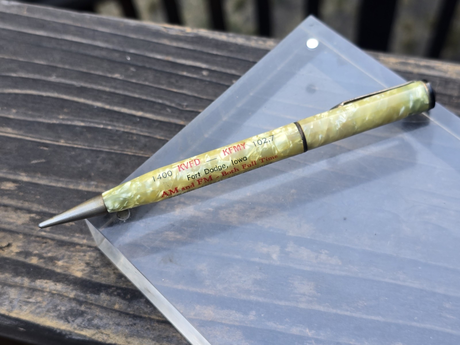 Vintage Ritepoint Mechanical Pencil KVFD- KFMY Fort Dodge Iowa