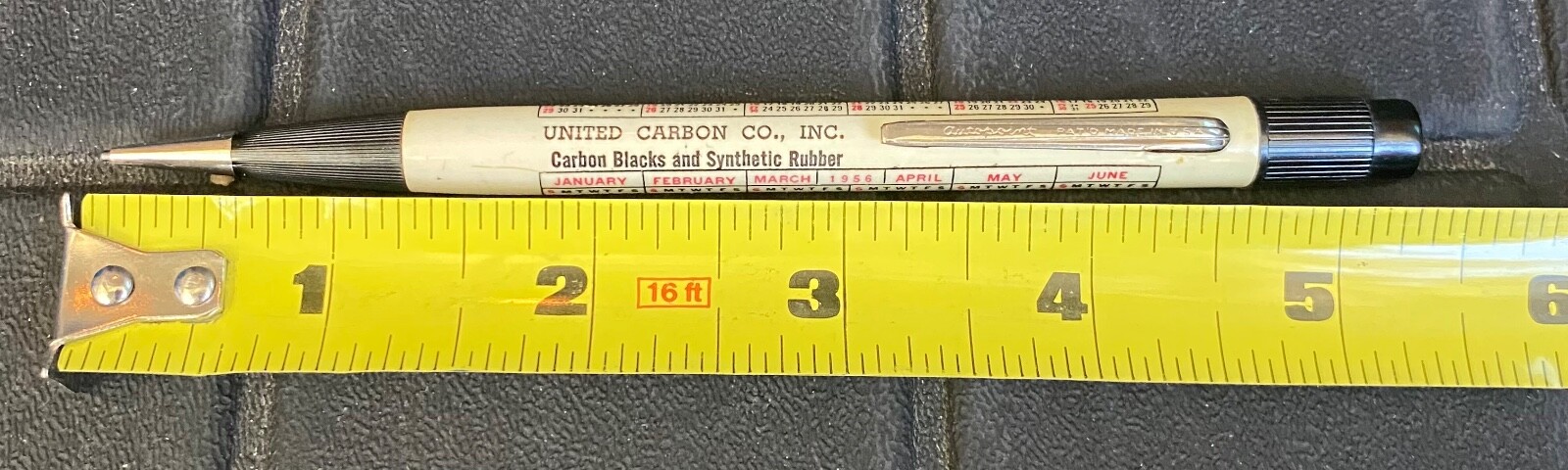 Vintage Mechanical Pencil 1956 United Carbon Corp w/Erasers & Lead