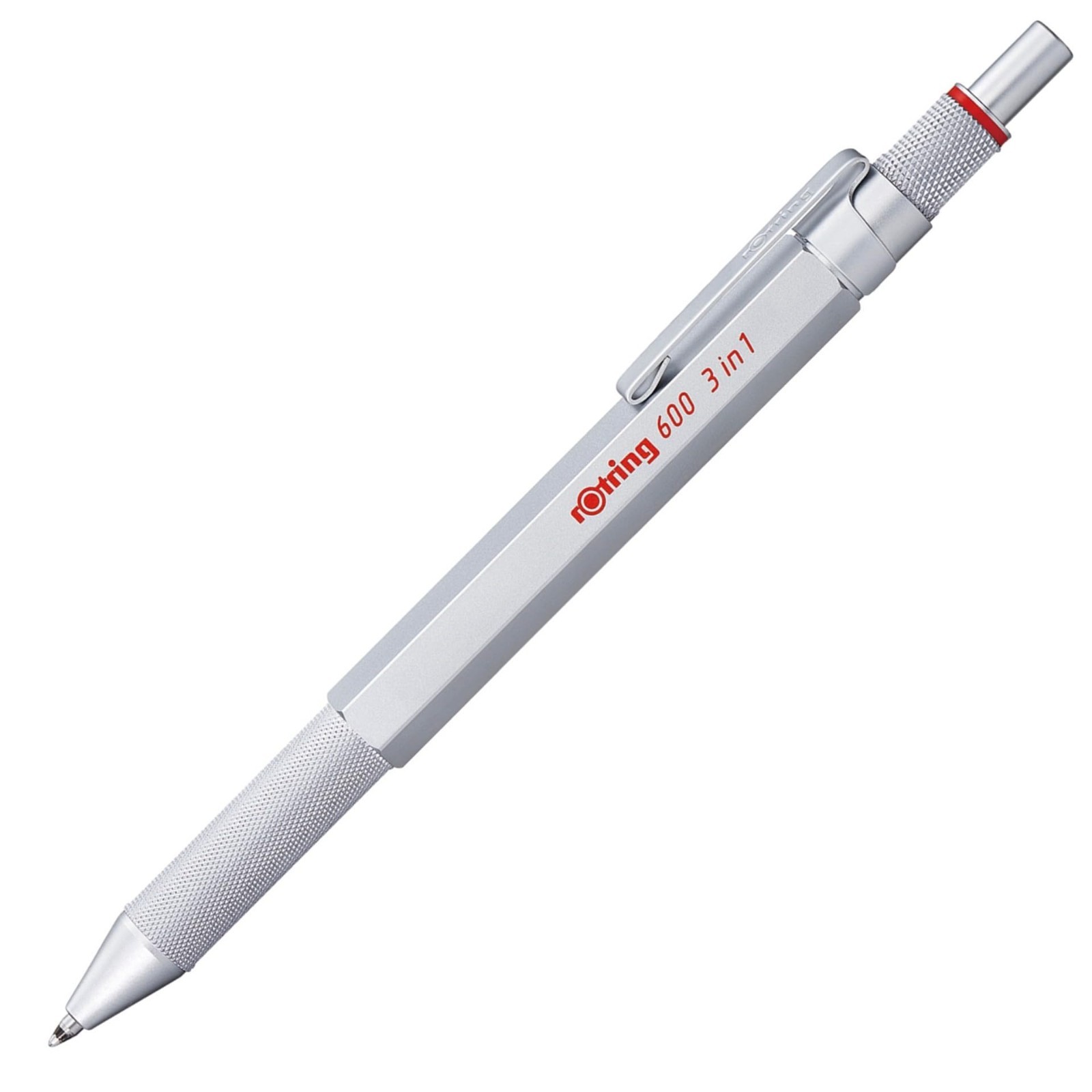 3-in-1 Multicolor Pen & Mechanical Pencil, 2 Ballpoint Tips (Black/Red), 0.5mm P