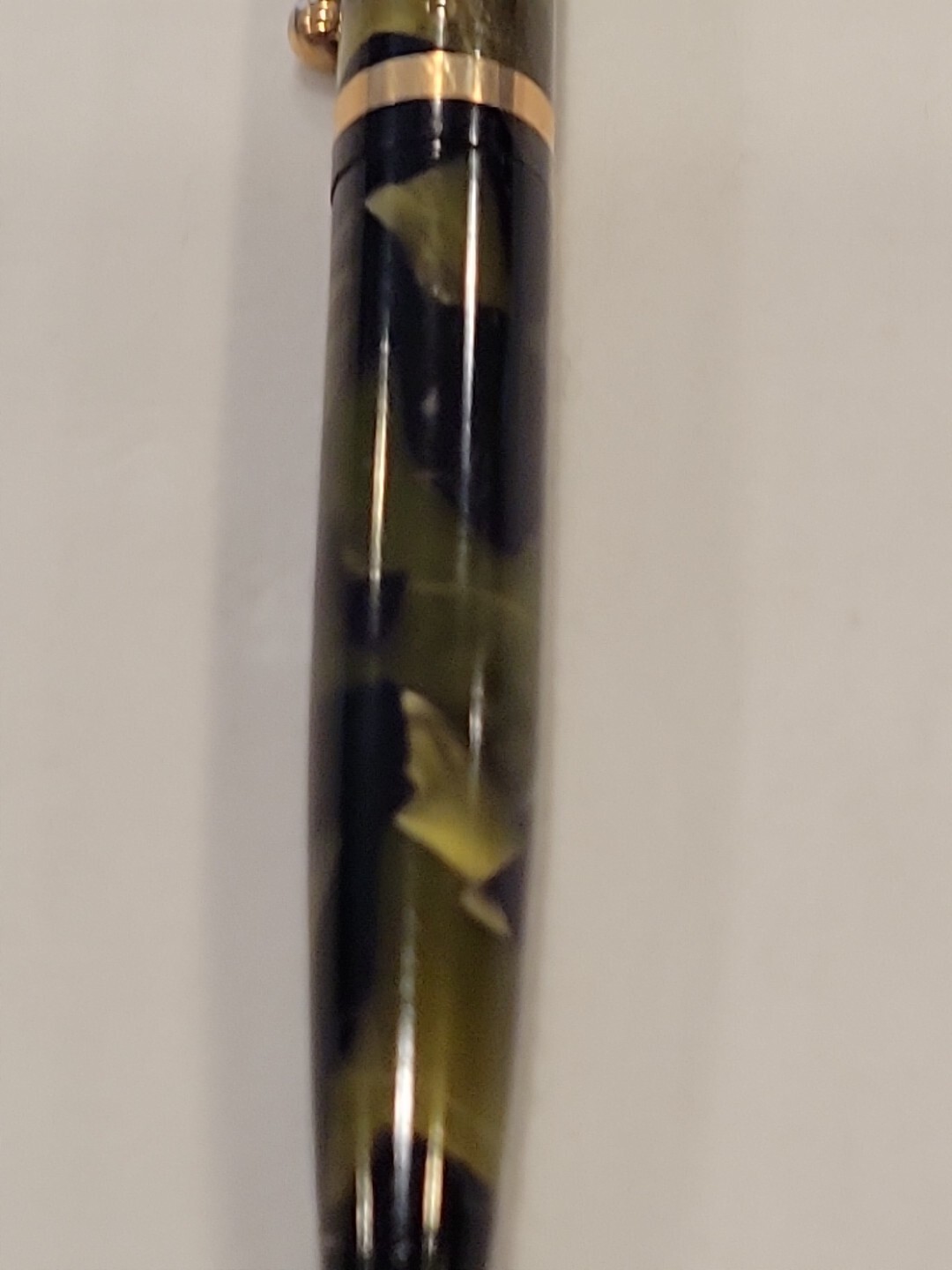 VTG GORGEOUS SHEAFFER OVERSIZE BALANCE PENCIL, BLACK AND GREEN PEARL USA #203