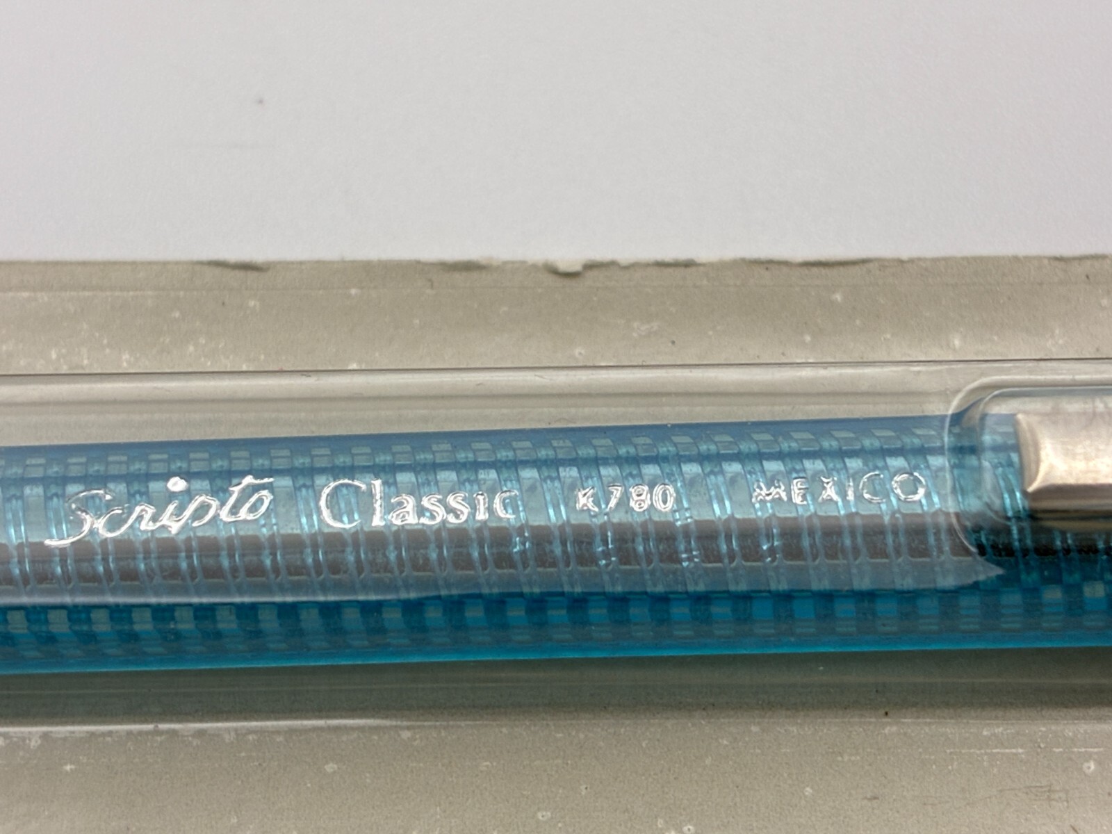 Vintage SCRIPTO Classic K780 Translucent Mechanical Pencil Blue 1989 Twist