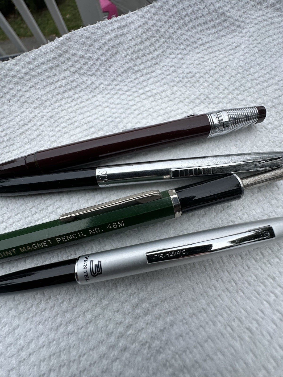 4 Vintage Mechanical Pencils Autopoint Magnet 48M, Scripto, Pentel & Durolite