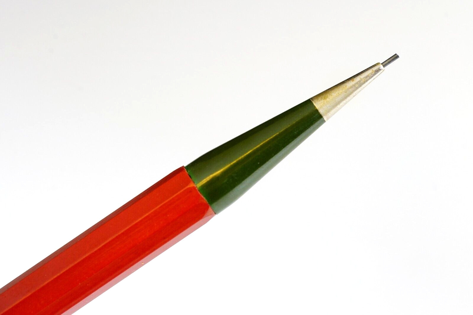 Mexia Texas JW Elliot AUTOPOINT Green & Maroon Real Thin Lead Mechanical Pencil
