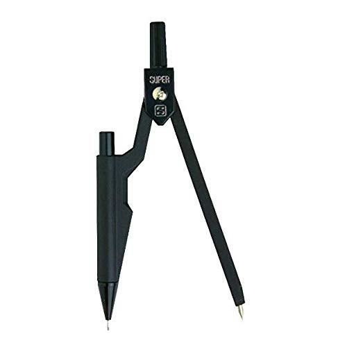 Sonic Super Compass Mechanical Pencil (for 0.5mm lead) Black Notsuku-503-BK Set