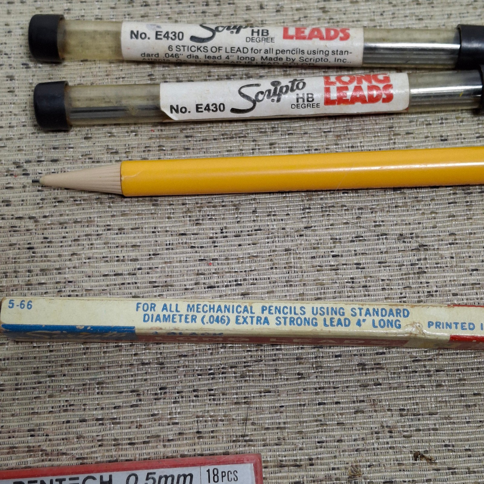 Mixed Lot Scripto/ Pentel/Papermate #2 Mechanical Pencil Eraser Lead Refill/Used