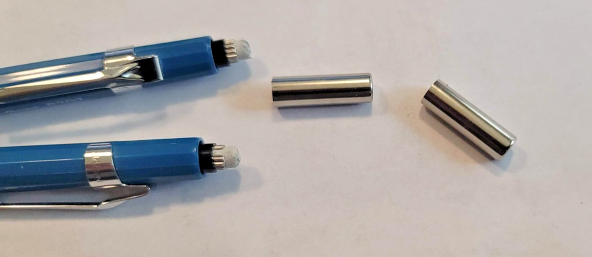 Vintage Blue Pentel Mechanical Pencil P207 7mm Japan Lot o 2 with Box of Lead
