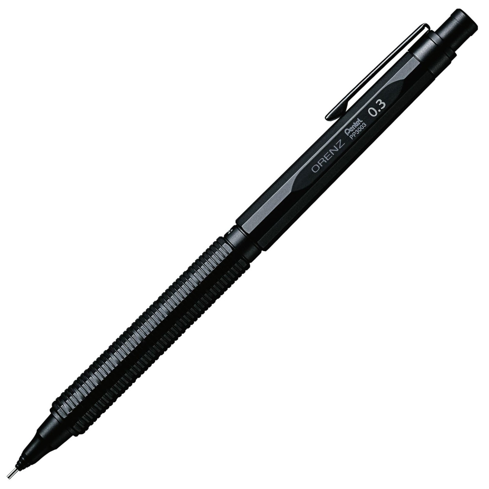 Pentel PP3003A Mechanical Pencil 0.3mm Matte Black 12 Sided Hex AutoLead