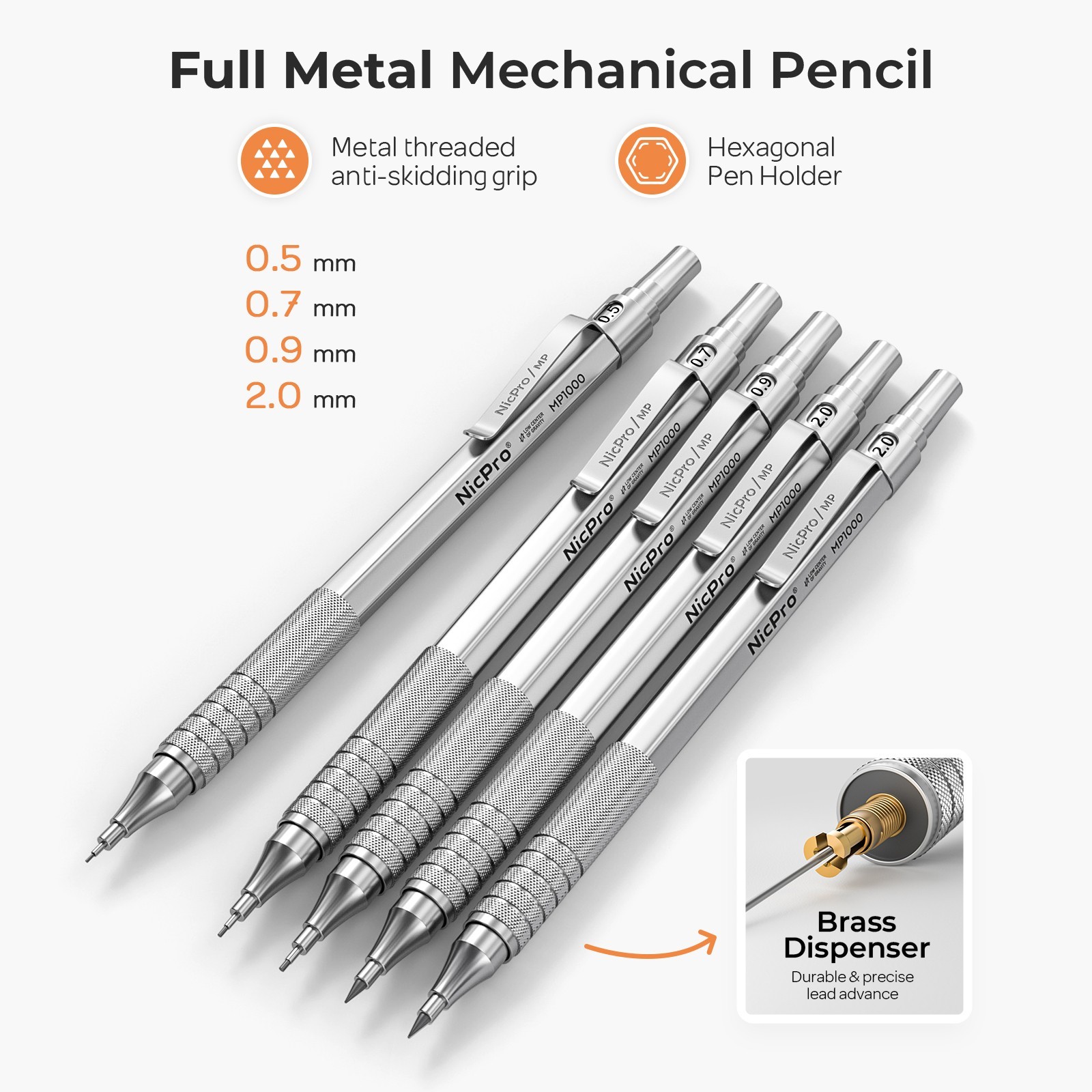 Nicpro 22PCS Metal Mechanical Pencil Set – Art & Drafting