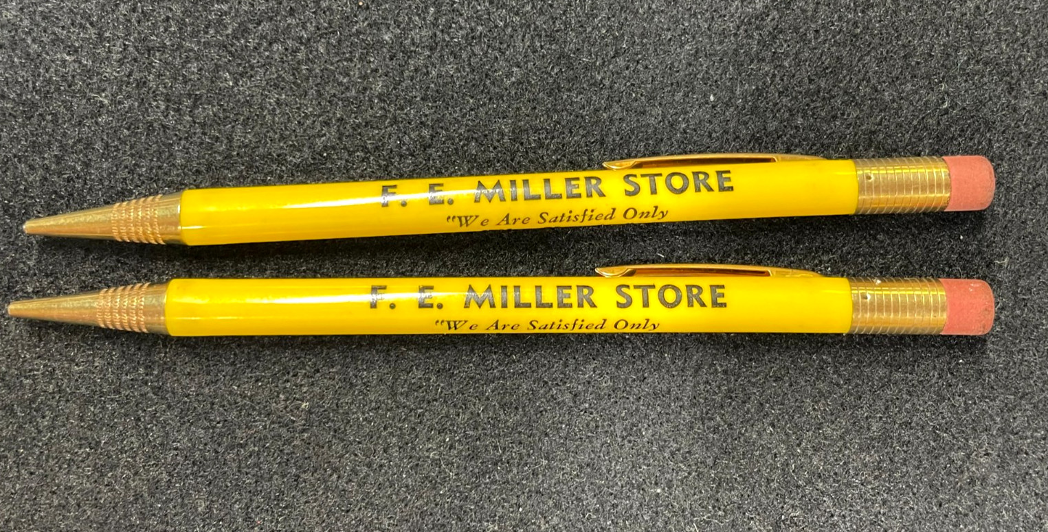 Two Ready Riter Mechanical Pencils with Iowa Advertising