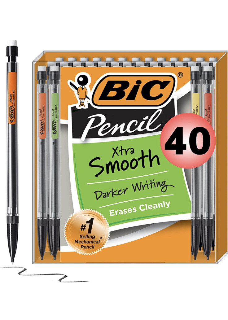 Xtra-Smooth Mechanical Pencils with Erasers Medium Point (0.7Mm) Bulk Mechanic