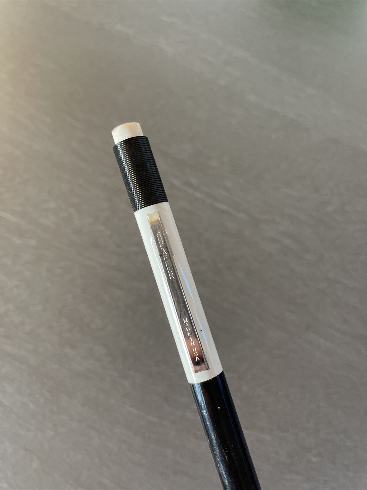 Vintage Sheaffer Fineline 0.9mm Mechanical Pencil Black & White Barrel