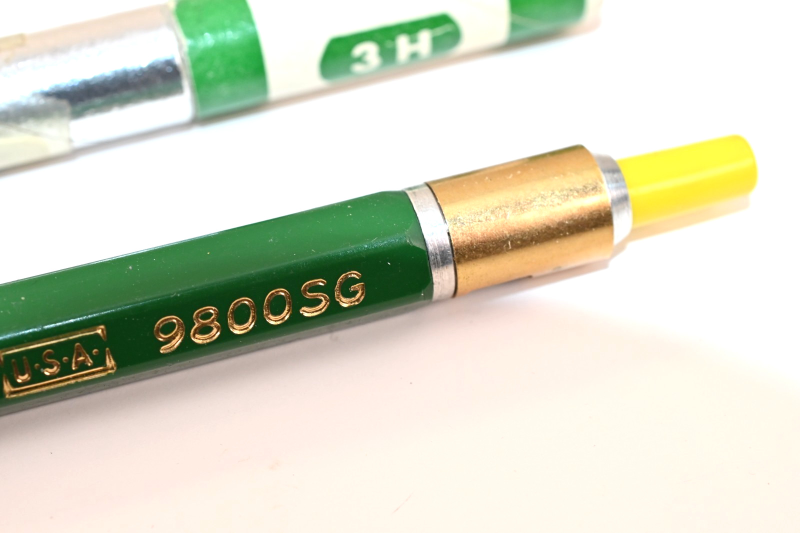 Vintage A.W. Faber Castell Tel A Grade 9800SG Pencil w Leads Tube