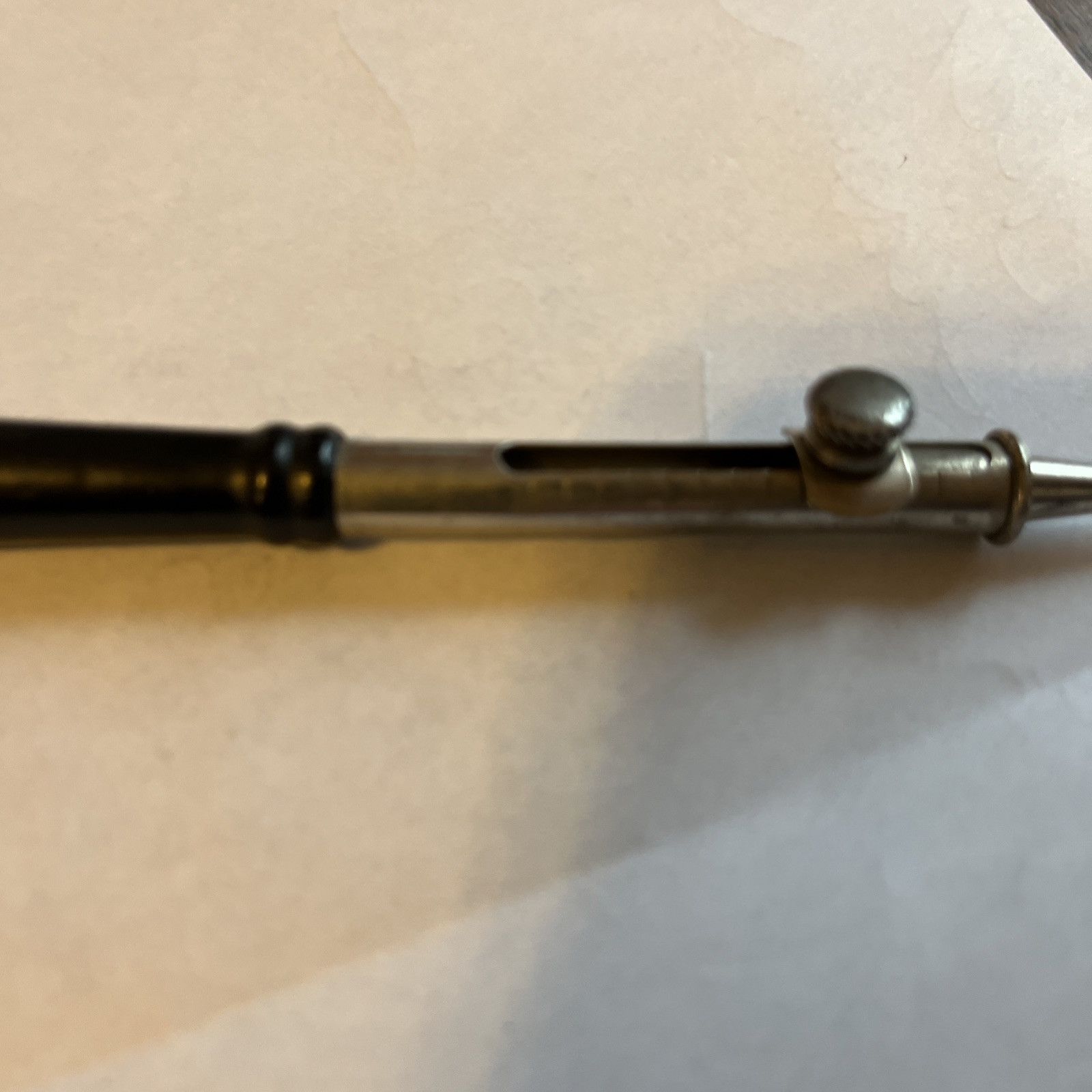 RARE VINTAGE MECHANICAL PENCIL WOOD METAL VICTORIAN? PAT DCI 2809