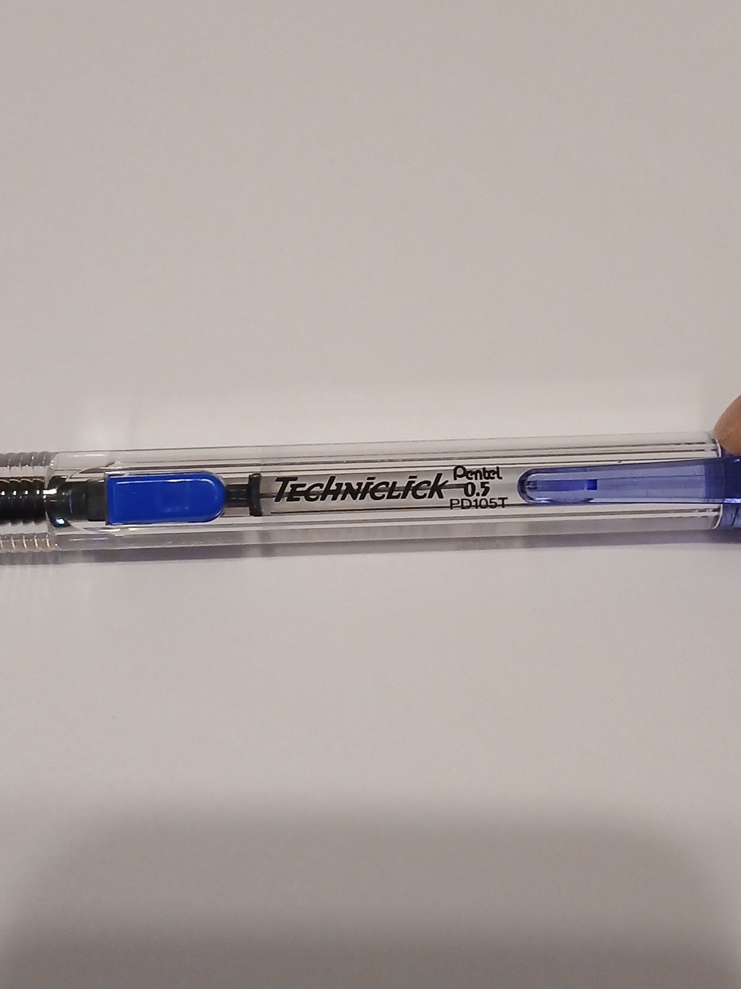 Pentel Techniclick 0.5mm Side Advance Automatic Pencil Clear Blue PD105T Japan