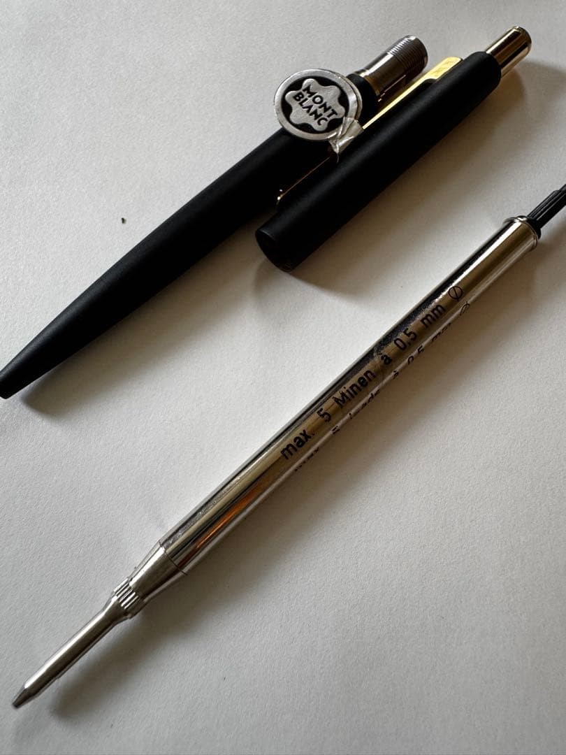 Montblanc Mechanical Pencil 0.5mm Matte Black Gold Technical Vintage Rare Japan