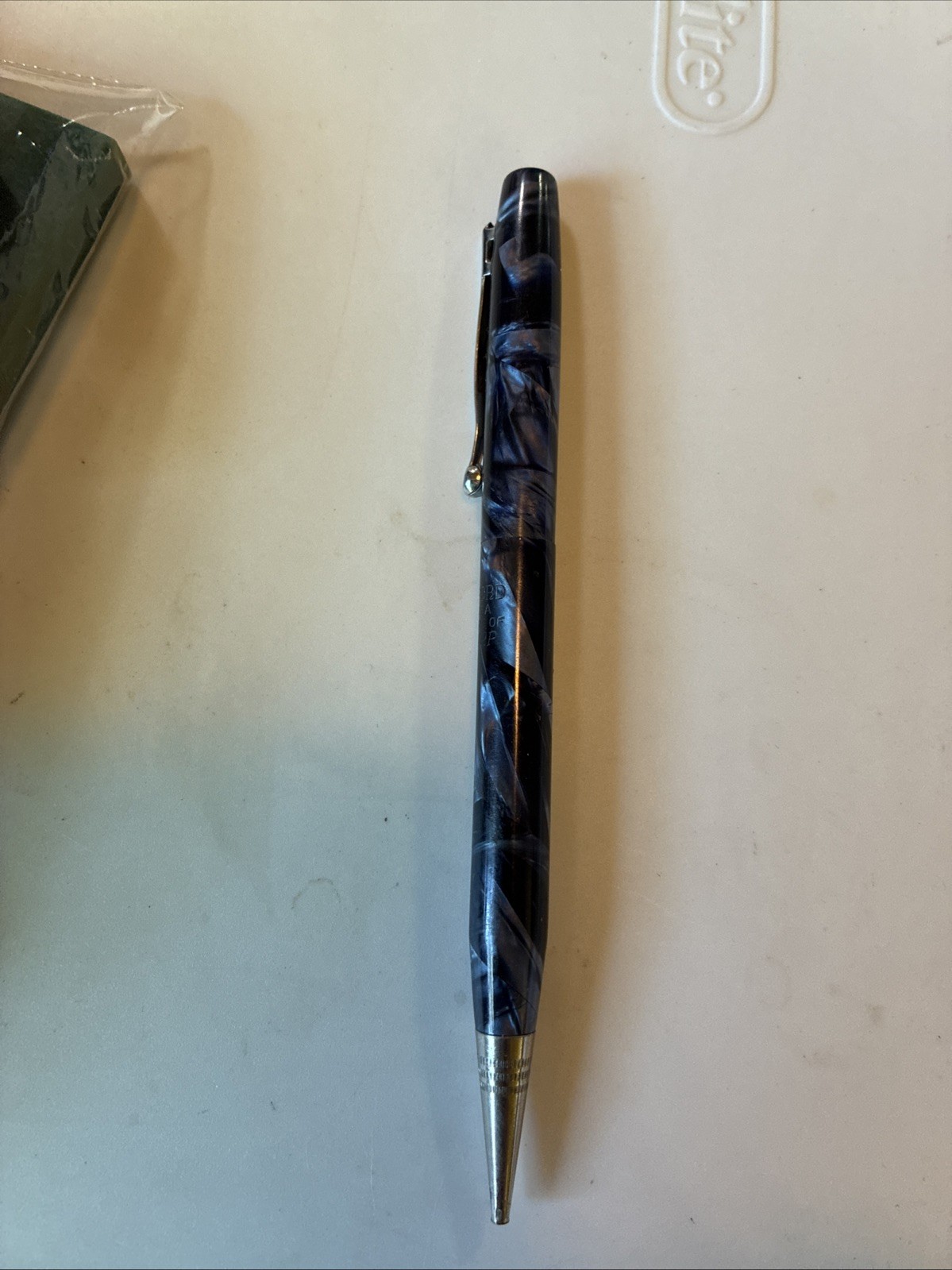 Wahl Eversharp Oxford Blue & Black Celluloid Vintage Pencil As Found