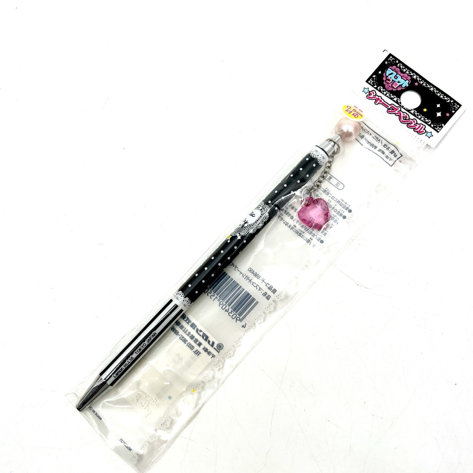Mascot Mechanical Pencil with Pearl and Plastic Heart Sealed