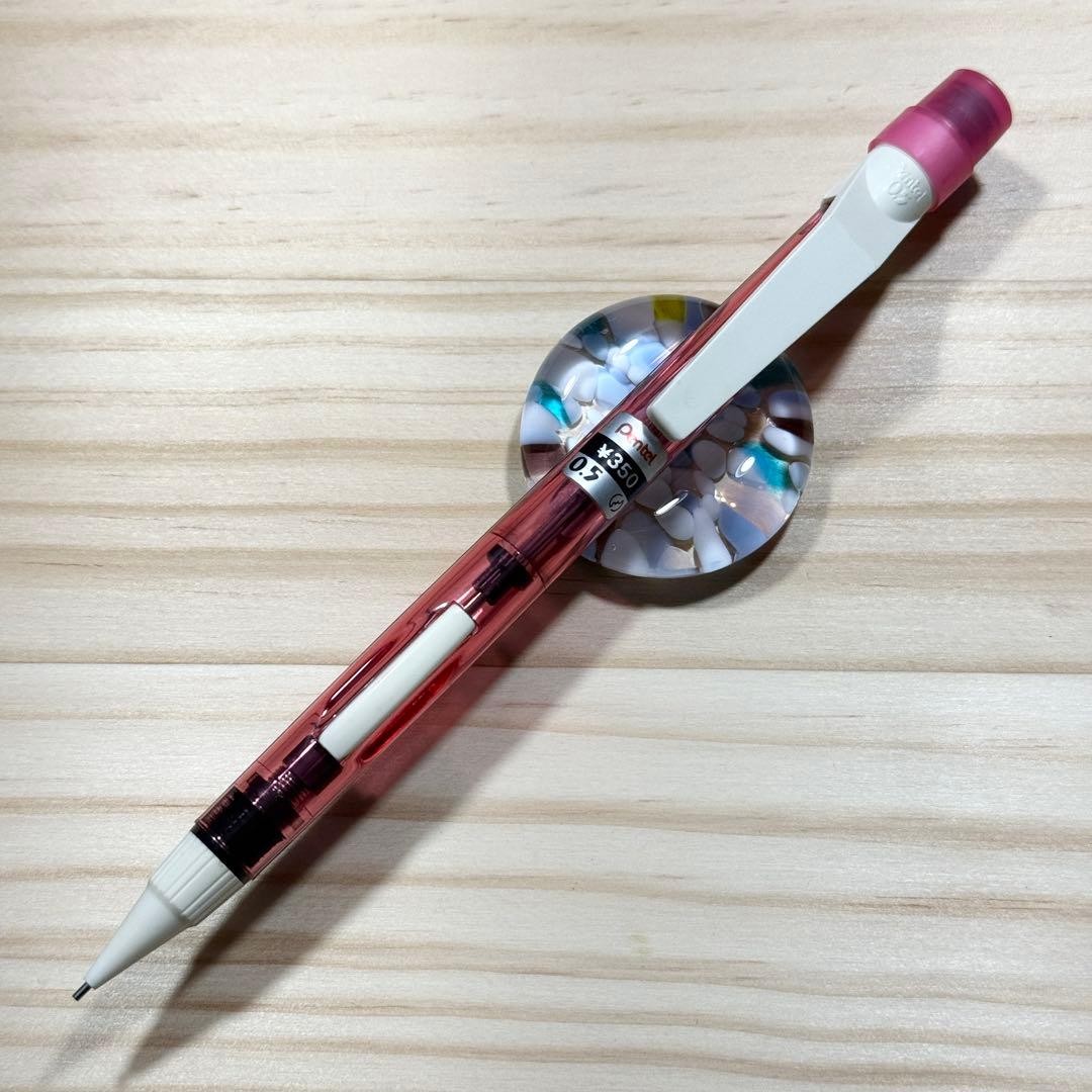 Pentel PD335 Side Knock Mechanical Pencil Transparent Pink Discontinued