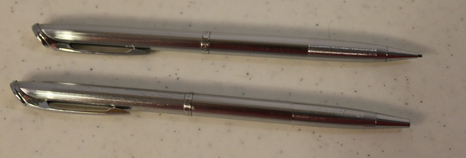 Vintage Kreisler USA VICEROY PEN AND PENCIL SET-SILVERTONE CELANESE CORP. EMBLEM