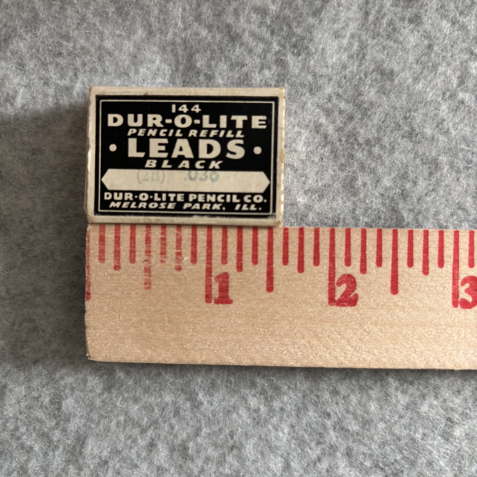 Vintage DUR-O-LITE Box of Lead Pencil Refill Black 2B .03?
