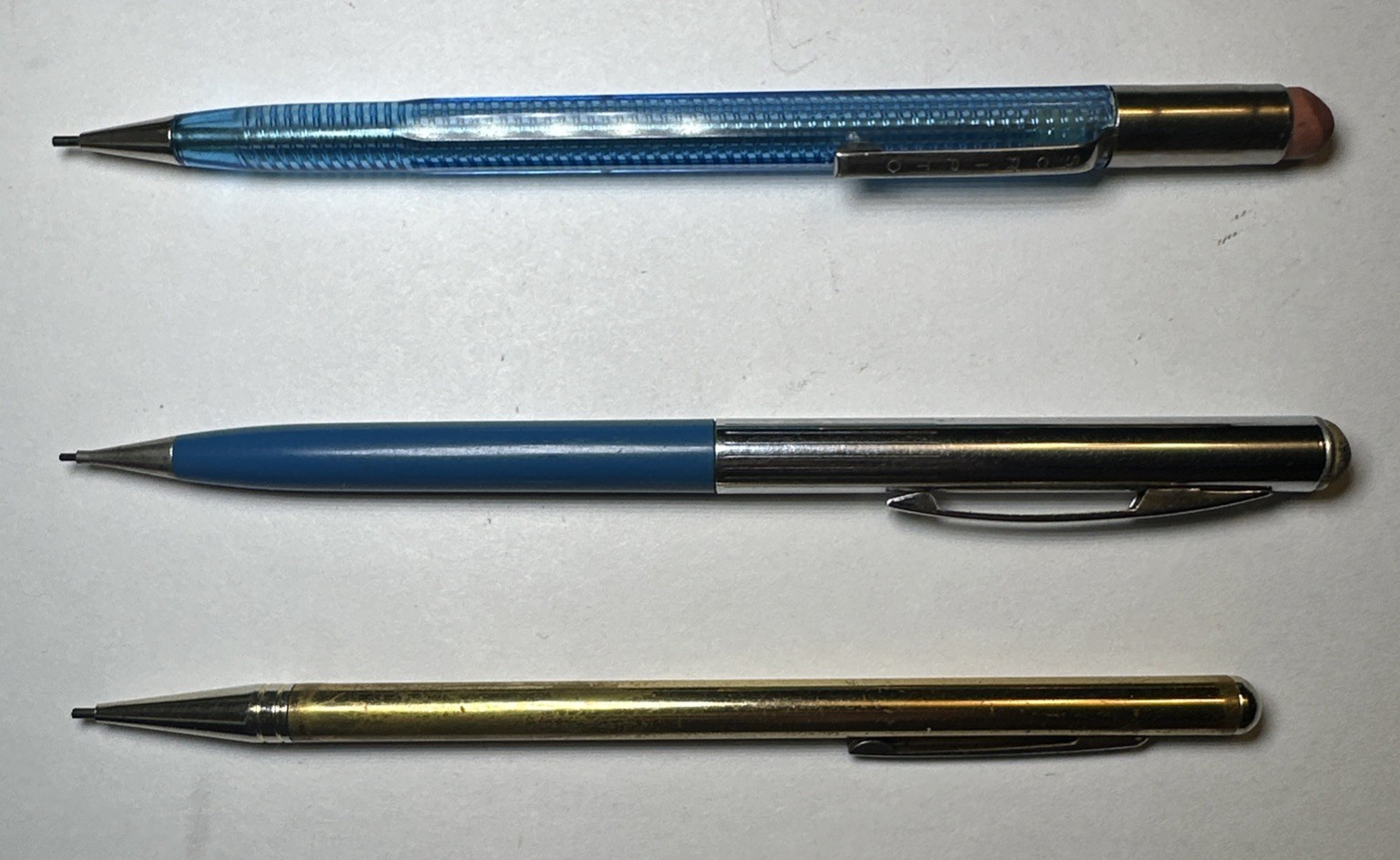 Lot Of 3 Vintage Mechanical Pencils Scripto Sheaffer Working