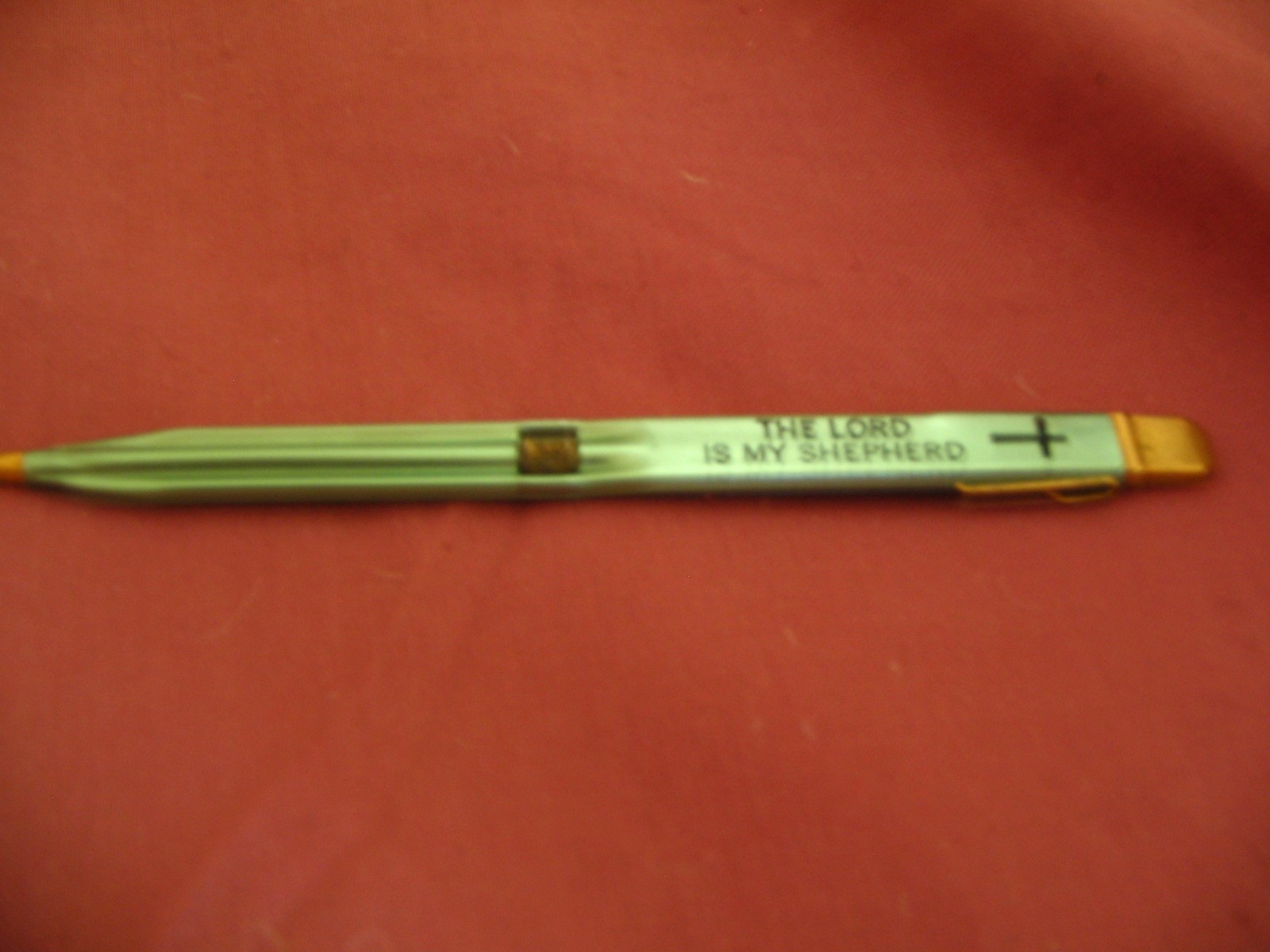 VTG c1950 4.5″ Flat Slencil Mechanical Pencil “Lord is my Shepherd’ N.O.S.+Box
