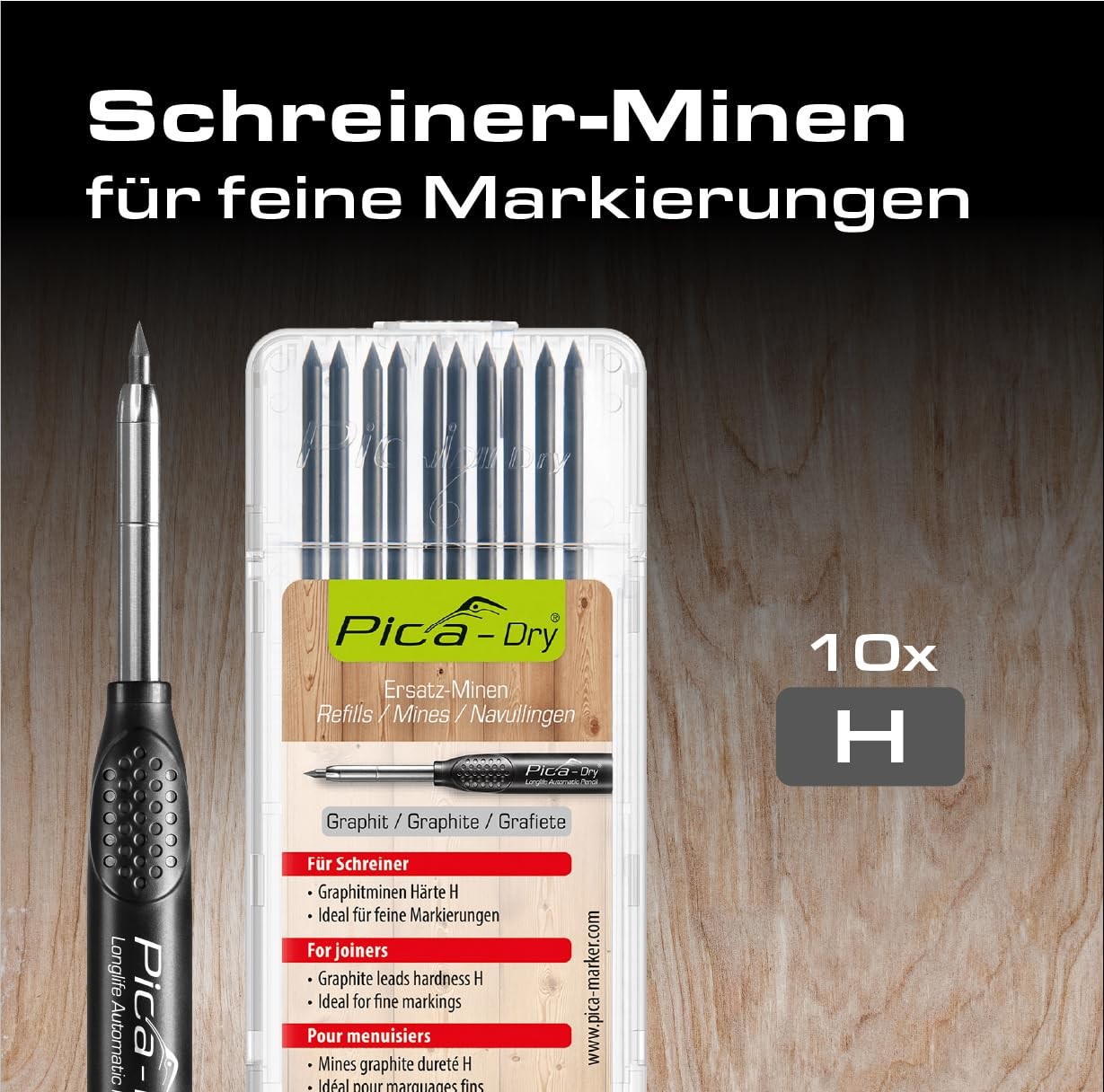 Pica Dry Bundle (1 x 3030 Pencil + 1 x 4050 Refill) in Blister Packaging