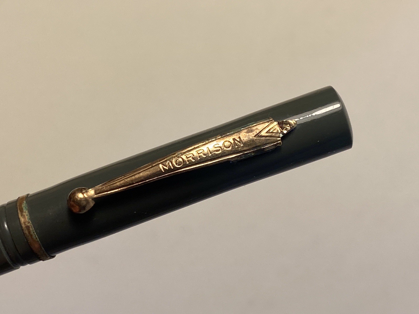 Vintage Morrison Fountain Pen Co. Mechanical Pencil No. 66 Gray & Black