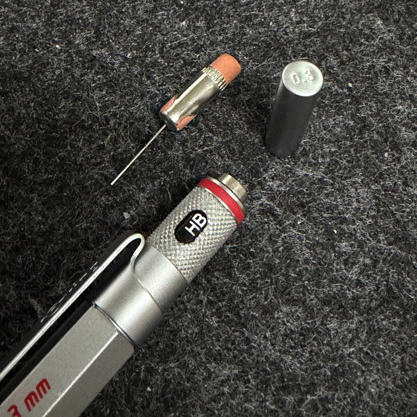 Vintage 1990 rOtring 600 0.3mm Silver Mechanical Pencil Used Rare 502 613